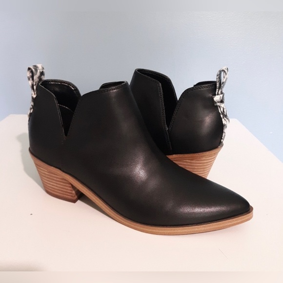 Nine West Shia3 Black Ankle Boots Women 6.5 - Picture 1 of 8